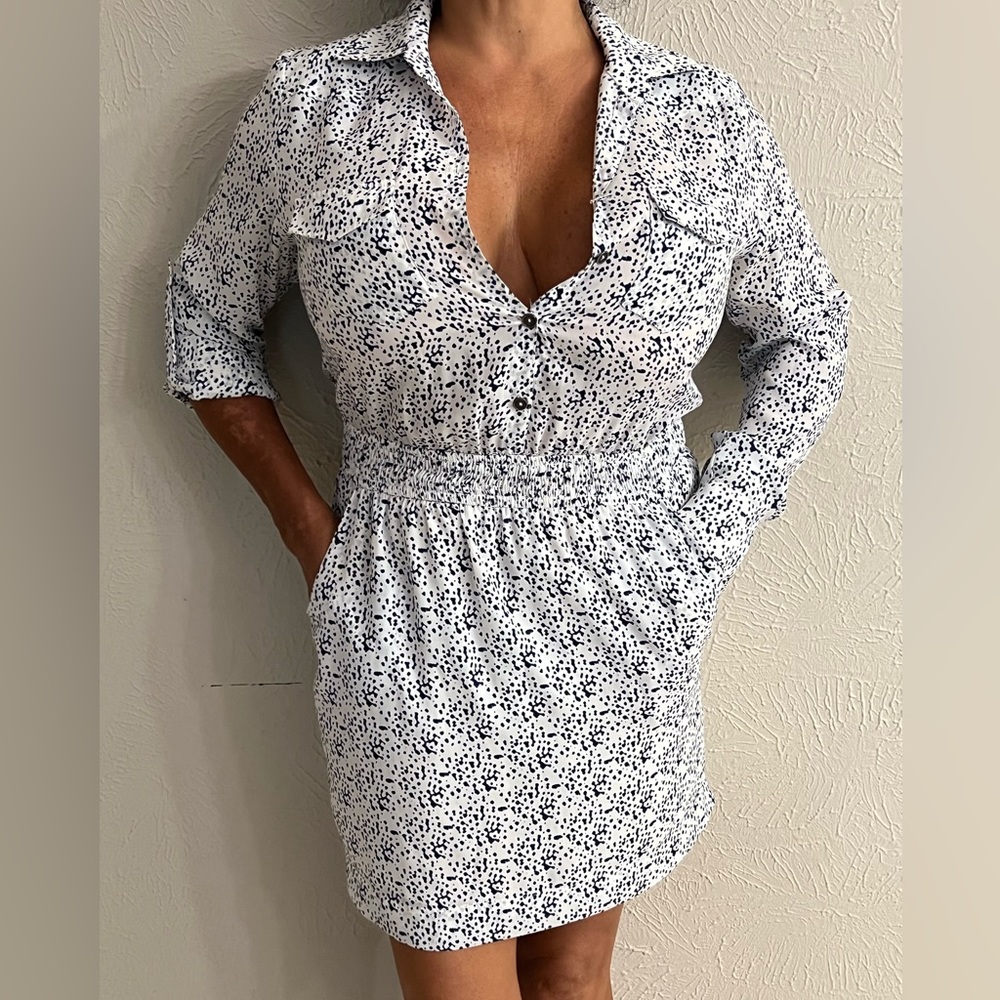 BCBGeneration shirt dress elastic waist size S